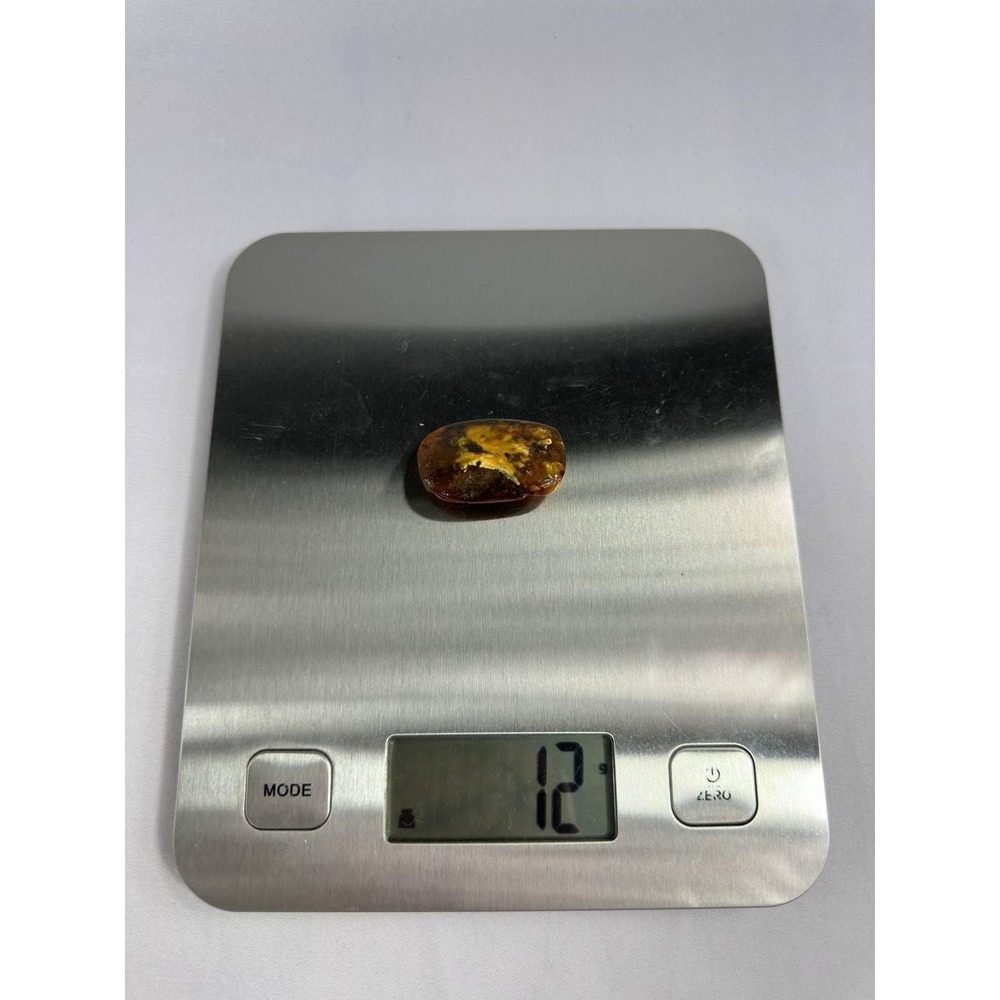 Vintage Natural Amber Statement Brooch Pin Warm Honey Brown 12g - Picture 8 of 8